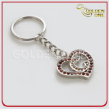 Newest Design Heart Shape Metal Key Holder with Crystal Stones