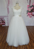 Lace Cap Sleeve A-Line Wedding Dress