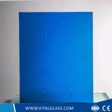 3-6mm Blue Puzzle Patterned/Figured Glass/Tempered Laminated Building Glass with Ce&ISO9001