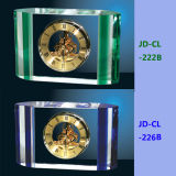 Colourful Crystal Clock with Dry Battery Accept Logo