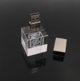 3D Inside Logo Custom Photography Glass Crystal USB 2.0 Flash Drive Memory 1-32g