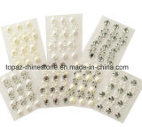 Wholesale Acrylic Rhinestone Pearl Crystal Sticker Sticky Gems Embellishments (TP-056)