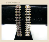 Fancy Chain Rhinestone Cup Chain with Color Pearl