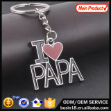 Custom Metal I Love Papa Letter Keychain for Promotion Gift