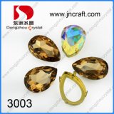 Mixed Color Tear Drop Silver Foiling Point Back Crystal Rhinestones Fancy Stone