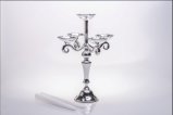 Siliver Glass Candle Holder for Wedding Decoration with Five Poster