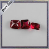 Octagon Shape Brilliant Cut Dark Red Crystal Glass Bead