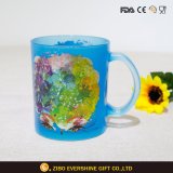 330ml Colored Glass Coffee Mug Cup with Handle