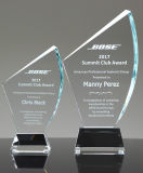Two Level Size Crystal Award Trophy with Logo Pringting Customzied
