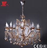 Traditional Crystal Chandelier with Glass Arms