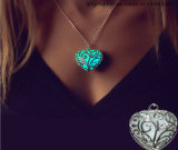 Luminous Pendant Peach Hearts Crystal Diamond Necklace Pendant