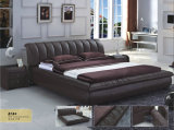 Ciff Hot Sell Leather Bed for Kd Furniture (818)
