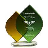 Custom Shape Water Cutting Crystal Glass Award for Competition
