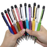 2 in 1 Writing Crystal Pen Diamond Ballpoint Pens Stationery Ballpen Stylus Pen Touch Pen for iPad Iphones