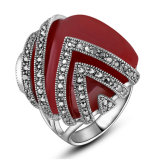 Hot Sale Zinc Alloy Accessory Statement Ring with Crystal