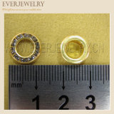 12mm Round Metal Brass Eyelet with Crystal Rhinestone