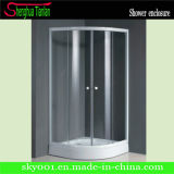 Quadrat Tempered Transperant Glass Sliding Bathroom Shower Stall (TL-518)