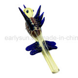 Bird of Paradise Humming Bird Glass Hand Pipe Mixed Color (ES-HP-143)