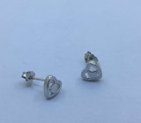 Heart Stud Earring with Pin and Nut