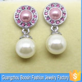 Fashion Women Custom Made Silver Pearl Earring Jewelry Wholesale