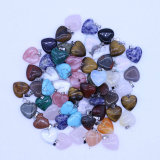 16mm Natural Crystal Stone Heart Lover's Charms Necklaces Pendants