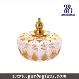 Glass Gold Design Sugar Candy Jar for Wedding Gift