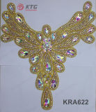 Wholesale Rhinestone Applique Embroidery Beaded Crystal Applique for Costume Dress