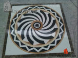 Marble Square Shape Waterjet Medallion with Mixed Color