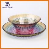 New Style of Elegant Glass Plate and Bowl Set