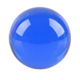 Natural Blue Colored Crystal Glass Sphere Ball