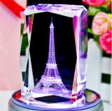 K9 Crystal 3D Laser Engraving Crystal Glass Eiffel Tower