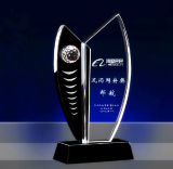 Hot-Selling Glass Medal Trophy, Color Glass Award for Sport Gifts