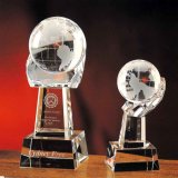 Personalized Crystal Trophy Award, Crystal Trophies with Globe