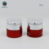 20g Red Color Spaying Glass Cosmetic Jar with Acrylic Cap