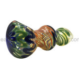 Glass Write Swan Goose Hand Pipe with Wings and Blue Stripes (ES-HP-202)