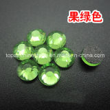 Iron on Crystal Hot Fix Rhinestones in Bulk Crystal for Flat Glass Stones Wholesale (HF-ss20 peridot /3A)