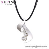 Necklace-00625 Xuping Fashion Rhodium Color with Stones and Beads Necklace