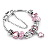 Pink Crystal Crown Bracelet Creative Fashion DIY Beads Bracelet