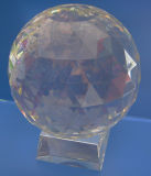 50mm Clear Glass Facet Ball