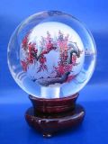 Crystal Glass Engraving Painting Ball for Decoration and Gifts