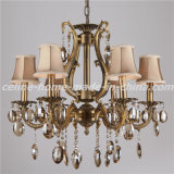 Znic Alloy Crystal Pendant Light with Fabric Shade (SL2116-6)