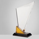New Design Triangle Crystal Trophy Black Base