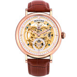 Men's Fashion Brand Hollow Retro Classic Watches Fashion Crystal Leather Strap