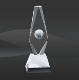 Diamond Globe Glass Crystal Corporate Trophy Awards (CIP-YJ108S, CIP-YJ108M, CIP-YJ108L)