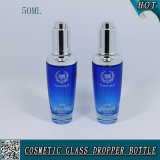 50ml Blue Color Spraying Glass Essential Oil Bottle Glass Dropper Bottle