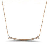 Custom Design Fashion Jewelry Women Charming Smile Diamond Necklace