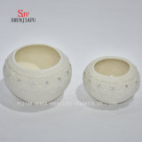 High - End and Atmosphere, White Flowerpot with Artificial Crystal