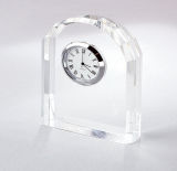 2015 New Design Beveled Transparent Crystal Clock (KS6030)