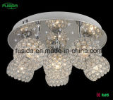 Crystal Ceiling Lighting LED Crystal Chandelier Light with 6 Lampshades