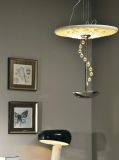 Modern Carbon Steel Crystal Resin Decorative Dining Room Pendant Light (1151S)